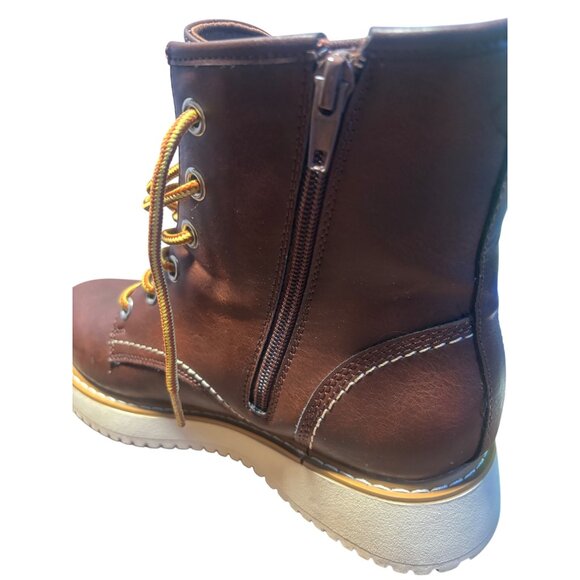 Madden Girl Kentt Lace Up Brown Combat Boots Womens Size 8M PU Upper - Picture 12 of 13